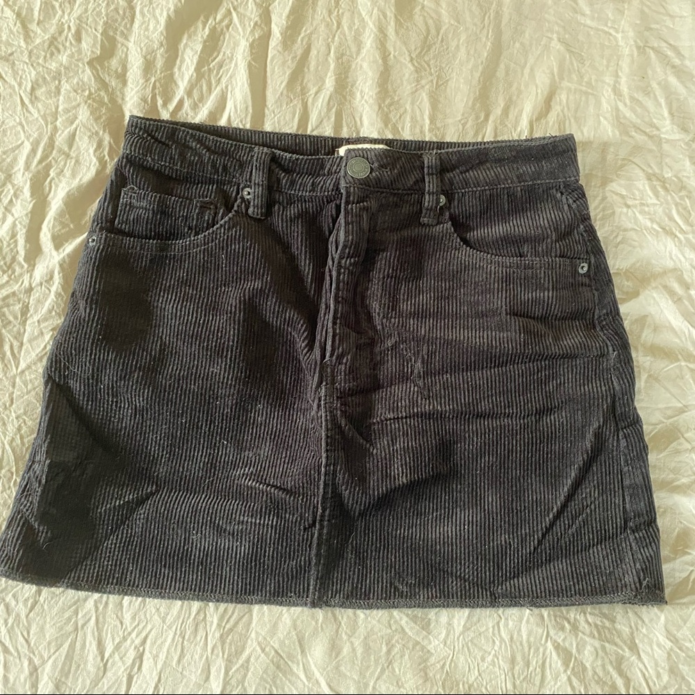 Black corduroy skirt